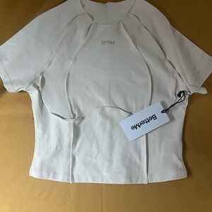 NWT women’s BetterMe crème pilates top